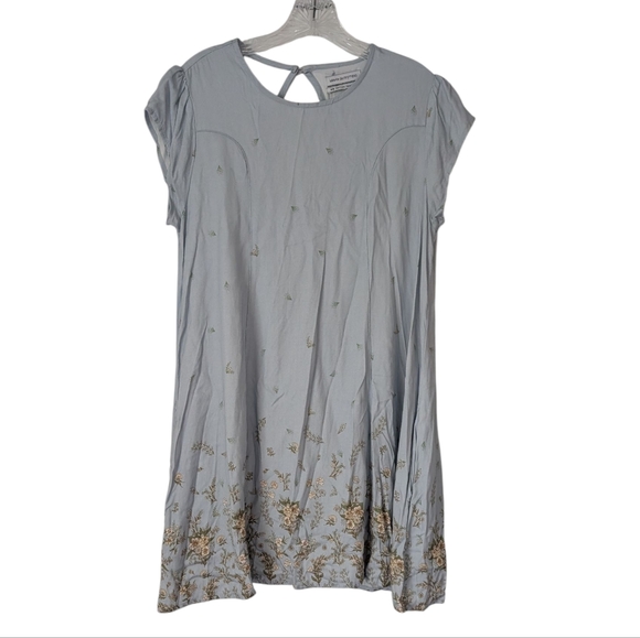 Urban Outfitters Light Blue Floral Mini Dress - Picture 1 of 8